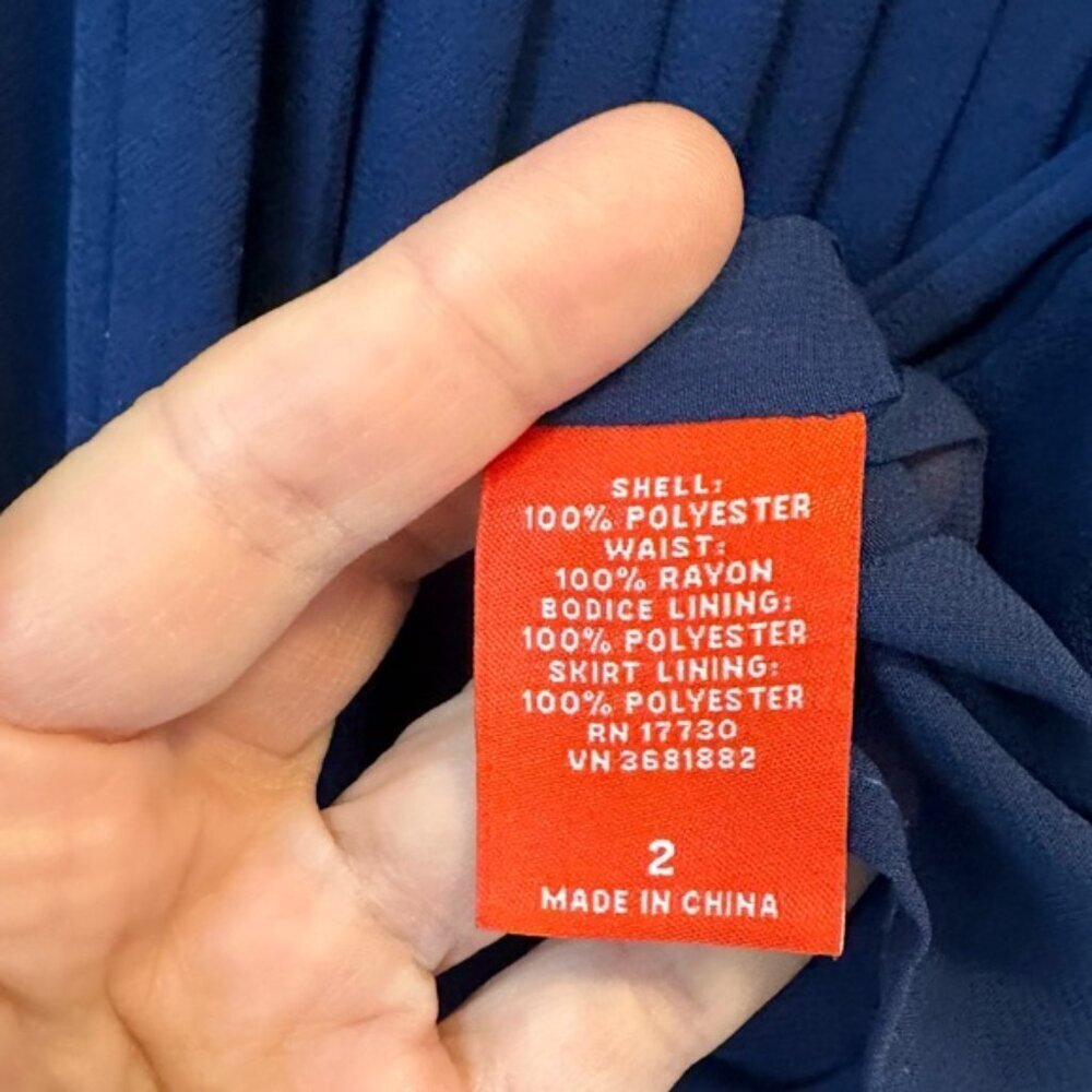Kirna Zabete | Navy & Black Detail Maxi Dress Size 2 - Picture 10 of 11